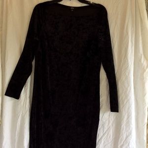 Black Velvet Sheath Dress